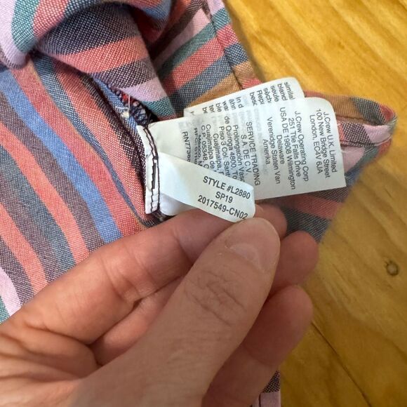 Madewell Courier Button-Back Shirt in Rainbow Stripe Size Women’s SIZE XS - Picture 9 of 11